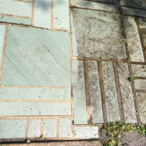 WOW! Slate patio completely restored to beauty. - h2oTEKS Ltd. Pressure Washing