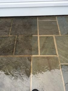 This slate looks like new again! - h2oTEKS Ltd. Pressure Washing
