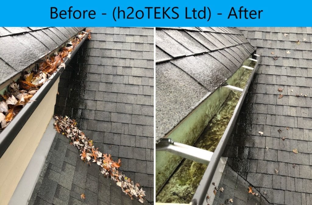 Gutter Cleaning Results - h2otTEKS